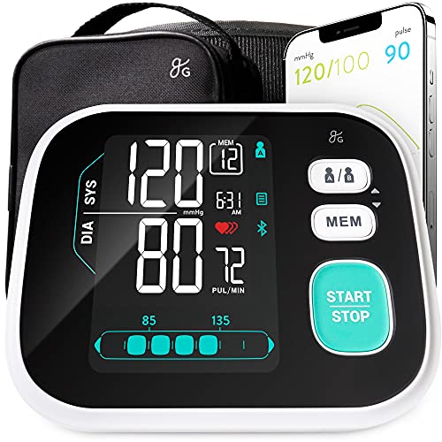 alt="GreaterGoods digital blood pressure monitor large display"